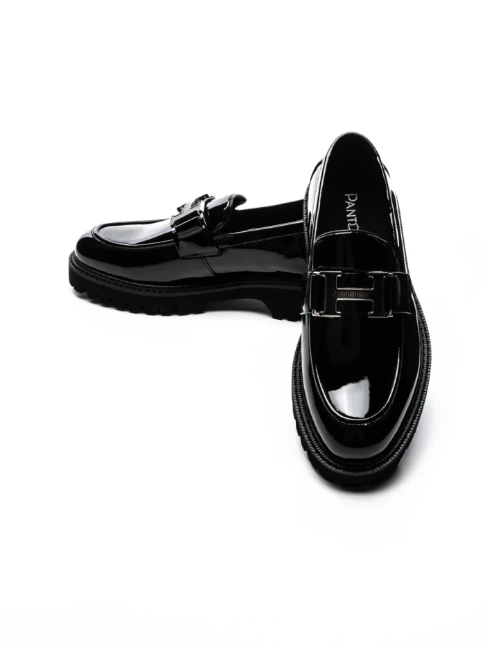 Mocasini Barbati din piele naturala 5NXE25 BLACK | PANTOFUL