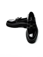 Mocasini Barbati din piele naturala 5NXE25 BLACK | PANTOFUL