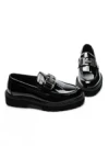 Mocasini Barbati din piele naturala 5NXE25 BLACK | PANTOFUL