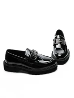Mocasini Barbati din piele naturala 5NXE25 BLACK | PANTOFUL