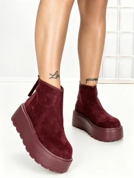 Ghete Dama cu Platforma 58WL19 WINERED | MEI