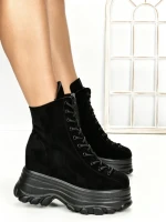 Ghete Dama cu Platforma 68WL7 BLACK | MEI