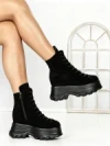 Ghete Dama cu Platforma 68WL7 BLACK | MEI