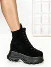 Ghete Dama cu Platforma 68WL7 BLACK | MEI