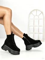 Ghete Dama cu Platforma 68WL7 BLACK | MEI