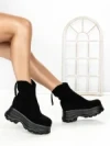 Ghete Dama cu Platforma 68WL6 BLACK | MEI