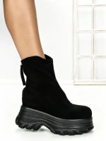 Ghete Dama cu Platforma 68WL6 BLACK | MEI