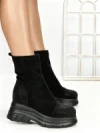 Ghete Dama cu Platforma 68WL5 BLACK | MEI