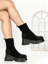 Ghete Dama cu Platforma 68WL5 BLACK | MEI