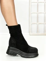 Ghete Dama cu Platforma 68WL5 BLACK | MEI