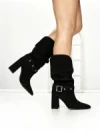 Ghete Dama din piele naturala 6GS9 BLACK | PANTOFUL