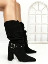 Ghete Dama din piele naturala 6GS9 BLACK | PANTOFUL