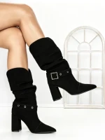 Ghete Dama din piele naturala 6GS9 BLACK | PANTOFUL