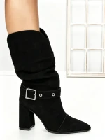 Ghete Dama din piele naturala 6GS9 BLACK | PANTOFUL