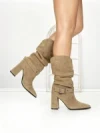 Ghete Dama din piele naturala 6GS9 KHAKI | PANTOFUL