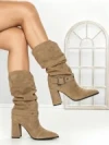 Ghete Dama din piele naturala 6GS9 KHAKI | PANTOFUL