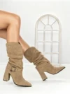 Ghete Dama din piele naturala 6GS9 KHAKI | PANTOFUL