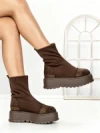 Ghete Dama cu Platforma 3AL78 DARK BROWN | MEI