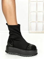 Ghete Dama cu Platforma 3AL78 BLACK-GUN | MEI