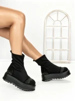 Ghete Dama cu Platforma 3AL78 BLACK-GUN | MEI
