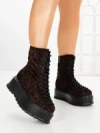 Ghete Dama cu Platforma 3AL77 BROWN-LEOPARD | MEI