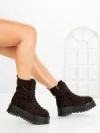 Ghete Dama cu Platforma 3AL77 BROWN-LEOPARD | MEI