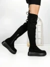 Cizme Dama cu Platforma 68WL28 BLACK | MEI