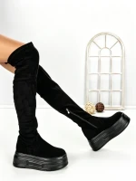 Cizme Dama cu Platforma 68WL28 BLACK | MEI