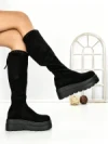 Cizme Dama cu Platforma 68WL28 BLACK | MEI