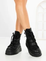 Ghete Dama cu Platforma 6ZP13 BLACK | MEI