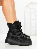 Ghete Dama cu Platforma 6ZP13 BLACK | MEI