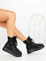 Ghete Dama cu Platforma 6ZP13 BLACK | MEI