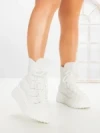 Ghete Dama cu Platforma 6ZP13 WHITE | MEI