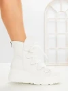 Ghete Dama cu Platforma 6ZP13 WHITE | MEI