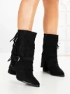 Botine cu Toc Gros 6AH32 BLACK | MEI