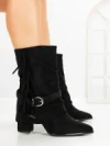 Botine cu Toc Gros 6AH32 BLACK | MEI
