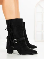 Botine cu Toc Gros 6AH32 BLACK | MEI