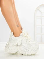 Pantofi Sport Dama cu Platforma 9999-6 SILVER | MEI