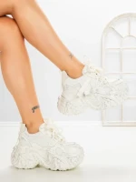Pantofi Sport Dama cu Platforma 9999-6 SILVER | MEI