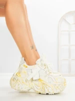 Pantofi Sport Dama cu Platforma 9999-6 YELLOW | MEI