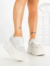 Pantofi Sport Dama cu Platforma 6208-9 WHITE | MEI