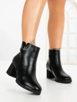Botine cu Toc Gros 6AH33 BLACK | MEI