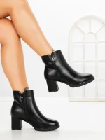 Botine cu Toc Gros 6AH33 BLACK | MEI
