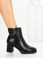 Botine cu Toc Gros 6AH33 BLACK | MEI