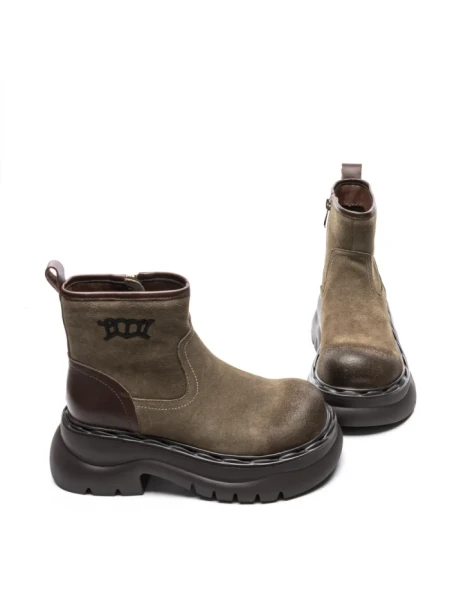 Ghete Dama din piele naturala 10551-2 KHAKI | ADVANCER
