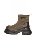 Ghete Dama din piele naturala 10551-2 KHAKI | ADVANCER