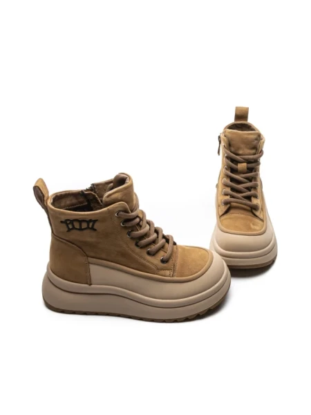 Ghete Dama din piele naturala 8361-2 KHAKI | ADVANCER
