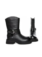 Ghete Dama din piele naturala 5160-2 BLACK | ADVANCER
