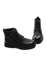 Ghete Barbati din piele naturala WM2901 BLACK | ADVANCER