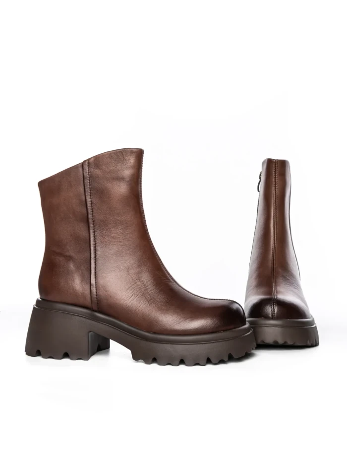 Ghete Dama din piele naturala 83125 COFFEE | ADVANCER